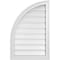 Ekena Millwork Quarter Round Top Left Surface Mount PVC Gable Vent w/ 2"W x 1-1/2"P Brickmould Frame, 20"W x 30"H GVPQL20X3002SF - alternate 1